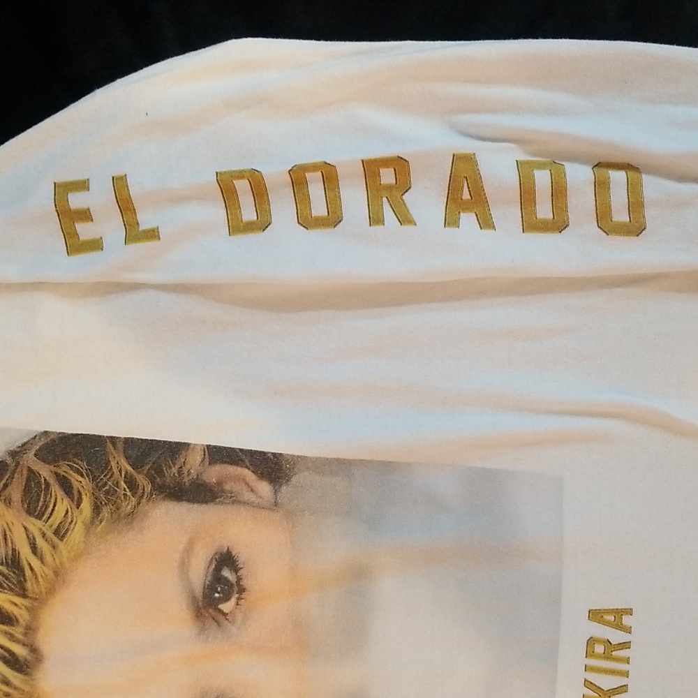 Womans Shakira "El Dorado" Long Sleeve White Shirt Size Small - Picture 4 of 6